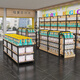 Muyi Supermarket shelf display rack convenience store hook Zhongdao Cabinet Snacks Maternal and Baby Stationery Store Adjustable double-sided rack [End hook] 690*360*1300