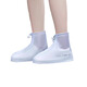 Changxiang Huili summer trendy fashion rain boot cover thick sole portable waterproof non-slip wear-resistant rain boot cover transparent flat sole blue thickened anti-slip sole 38 L -40 size
