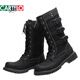 CARTELO high tube long boots men's trendy riding boots retro knight boots men's high top boots Martin boots British style cowboy boots spring and autumn black 983 40