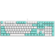 CHERRY cherry KC200 office mechanical keyboard 108-key full-size wired keyboard Office business home game keyboard Send girls Blue and white mint tea scroll
