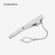 
CHALES KIMO Silver Tie Clip Men's Formal Clip Fixed Pin 5.5*0.5 07-Tie Clip