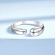 Mengjinyuan Platinum Ring PT950 Water Drop Minimalist Ring Opening Adjustable Gift for Girlfriend’s Birthday