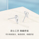 CRD Ke Laidi Spot Sparkling PT950 Platinum Earrings Vitality Hollow Wings Earrings Angel Wings 1.15g