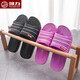 Huili Home Einfache Anti-Rutsch-Männer- und Frauenbadezimmer One-förmige Hausschuhe Multi-Color Optionales Paar atmungsaktive Innenpantoffeln 3523 Blau [Standardgröße] 42