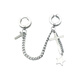 JPHZNB Back to School Autumn Chain Cross Earrings Accessories Men's and Women's All-in-one Ear Clamp Hong Kong Style European and American Non-fading Trendy Star Plus Ear Chain 1 Piece (No Ear Holes)