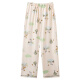 Haoye Haoye Style de ropa Spring y otoño Mujeres embarazadas Patamas Pantalones Pantalones de soporte de algodón puro Ajustable antes y después del embarazo Cartoon cómoda para pantalones de confinamiento fuera de DK1098 2XL