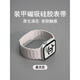 Die Tongru -Wand ist geeignet für den Apple Watch S9 Gurt Neue Metallmagnet -Saugschleife Applewatch Ultra2 Silikon Magnetsaugs gepanzerter Silikon -Magnetsieg - Grau mit Orange für iWatch841mm kostenlose hochauflösende Aufkleber anwendbar
