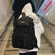 威纳登短途旅行背包男新款潮牌大容量双肩包女大学生初高中生书包电脑包 黑色