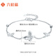 Liuguifu Jewelry Platinum Bracelet Women's Butterfly Platinum PT950 Bracelet Birthday Gift 4.85g