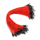 Throwing stones 1P rehearsal DuPont wire 26AWG silicone insulated wire High temperature resistant electronic wire Experimental supplies 100 wires in a bundle 20cm wire length 100 wires/item Red 30cm male to female