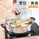 Guangdong Kaide Stainless Steel Thickened Soup Cooker Gas Induction Cooker Universal Hot Pot Bacteria Double-eared Boiling Water Boiling Pot Gas 28cm Pot Single Base
