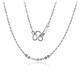 Jamie Pt950 platinum necklace for women, fashionable flash O-shaped chain, versatile platinum pendant, platinum necklace for women, clavicle chain, length 55cm, weight about 15.3-15.45g