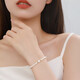 Chow Tai Sang 18k gold pearl bracelet, freshwater pearl bracelet, elastic rope bracelet, birthday gift for mother, girlfriend