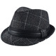 SOMUBAY (SOMUBAY) middle-aged and elderly top hat men's hat autumn and winter casual fashion British spring and autumn dad jazz hat Shanghai beach gentleman hat dark gray one size