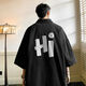 Jiben (bugar) Camiseta de manga corta de manga corta Hombres de gran tamaño de gran tamaño de gran tamaño seda de seda casual de chaqueta delgada de media manga negro 9904 HI 7XL 260-280JIN [Jin equivale a 0.5 kg]