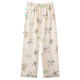 Haoye Haoye Style de ropa Spring y otoño Mujeres embarazadas Patamas Pantalones Pantalones de soporte de algodón puro Ajustable antes y después del embarazo Cartoon cómoda para pantalones de confinamiento fuera de DK1098 2XL