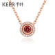 Chiba Jewelry 18K gold diamond pendant rose gold light garnet pendant without chain needs to be paired with ball chain birthday gift