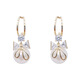 Xiaose 2025 new style bow imitation pearl earrings, high-end temperament earrings, personalized light luxury French earrings, bow earrings E2448