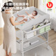 优乐博（ULOP）尿布台婴儿护理台多功能操作台新生儿抚触台宝宝洗澡换尿布台 可升降移动宝宝护理台-灰