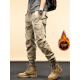 Jeep (Jeep) Pantalones de trabajo para hombres Pantalones casuales Pantalones de primavera y otoño Nuevos pantalones de desgaste suelto resistentes a los hombres Medio de edad y pantalones de pies de hombres jóvenes 679 Khaki # Modelo Regular 38 (recomendado 178-195 Jin [Jin equivale a 0.5 kg])