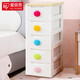 IRIS children's storage cabinet Alice drawer-type baby clothing and toy storage cabinet bedside table bedroom storage cabinet wardrobe white five layers width 32.4*43*100cm