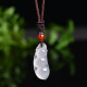 istone chalcedony lucky bean pendant agate necklace men and women lucky new year gift