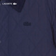 LACOSTE French crocodile men's fashion simple solid color warm single-breasted lapel cotton jacket | BH6816 166_dark blue M 50