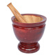 RSRDDY Thai-style chicken feet drum, Dai-flavored mortar chicken feet, household solid wood garlic grinder, wood chili pepper pounding bowl, diameter 14cm, depth 8cm, about 6 size