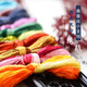 Other embroidery craftsmen, silk hand-embroidery thread, Suzhou embroidery thread, mulberry silk thread, commonly used colors, 6 pack, grape purple