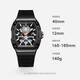 Bonest Gatti German reloj para hombres Tipo de barril Tipo de barril totalmente automático Reloj de San Valentín Día de San Valentín para novio BG9904 Cool Black
