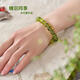 Ting White Peridot Bracelet Natural Green Crystal Bracelet Missing Wood Repair Wood Wooden Jewelry Couple Men's and Women's Beaded Light Luxury 6mm Olive Green Natural Crystal Stone