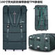 Lanefield waterproof folding 158 aviation checked bag Oxford cloth large-capacity luggage bag with wheels multi-purpose moving suitcase 80-inch black fluorescent luxury stainless steel 6-wheel explosion-proof belt with lock