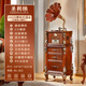 SHENGLINA American solid wood gramophone antique audio European living room retro vinyl record player old classical record player cherry color with gold - wooden speaker + Chinese record