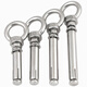 Hesdig JG-664 304 stainless steel lifting ring expansion screw universal hook ring popping bolt with ring hook (seamless) M12*150 Beijing warehouse flash delivery