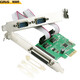 
GRISPCI-E to RS232 serial port card parallel port card industrial grade COM desktop computer MCS9922 computer AX99100 lettering machine LPT123 printer 1284 communication WCH382L PCI-E 2 serial port 1 parallel port 2S 1P 382 green board