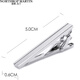 North Martin high-end business simple shirt clip men's tie clip collar clip silver horizontal line