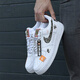 Nike (Nike) New Air Force One AF1 Männer- und Frauenschuhe Low Top Pure White Sports Schuhe AR7719-100 AO6296-001 Schwarz 35.5