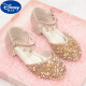 Disney Light Luxury Quality Children's Silver High Heels Princess Shoes Girls' Crystal Shoes Model Competition 5-15 Years Old Children's Shoes for Middle and Large Children Shiny Shoes 320-9 Silver Size 29 Inner Length 18.5cm