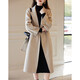 Demana (dme) quiet luxury sheep wool coat winter old money lapel collar double-breasted long temperament flesh-covering coat for women