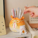 Yishangmei Geburtstagsgeschenke für Frauen Desktop -Ornamente Viel Glück bei Stifthalter Großer Lehrer -Tag Souvenirs Work Station Dekoration Sakura Katze gelbe Stifthalter (viel Glück Stifthalter)