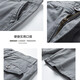 Putuo Sommer Dünne Anzug Shorts Herren lässig gerade losen Gürtel Freizeithosen reines Baumwoll -Herren einfache Erntehose 17152 Grau 34