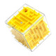 3D three-dimensional magic maze children's toy six-sided moving beads to break through levels, concentration training Rubik's cube, decompression and unlocking, yellow + green