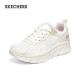 Skechers Zhao Lusi same style women's shoes sports shoes women's summer breathable casual running shoes increased mesh panel shoes 117380 milky white/OFWT37