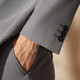 SEVEN suit men's 2025 autumn new herringbone jacquard five-breasted suit, Chinese stand-up collar, ash B44