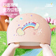 Keep children's swimming cap does not strangle the head for boys and girls swimming comfortable cloth cap baby ear protection swimming equipment 250 pink and purple