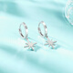 Liuguifu Jewelry Platinum Earrings Women's PT950 Earrings Snowflake Earrings Christmas Birthday Gift 2.10g