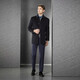 Seven brand cashmere woolen coat men's mid-length winter thick style business daddy wool coat warm winter coat black XL 180/96A
