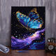 Clcey Butterfly Цифровая масляная живопись DIY Ручная роспись в китайском стиле Красивая бабочка декоративная живопись подарка на день рождения F091-S756-полная экрана Rose 60*75 Внутренняя рама с твердым деревом + пигментная щетка