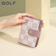 GOLF Golf Women's Card Bag Fashion Printed Coin Wallet Women's Multi-Card Vertical Card Bag Short Women's ID Bag Smoke Pink with Rice Apricot