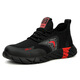 Guyisa Flying Mesh Labour Protection Shoes für Männer gegen das Anti-Smashing und die Anti-PUNKTURE-STAHL-Kopfkleidung-resistente weiche Sohle, leichte Anti-Schlupf-Schutzschuhschuhe C9207-Gelbe Casual Style 36 36
